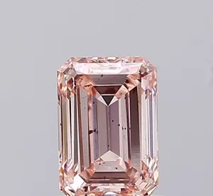 1.01ct EMERALD Fancy Pink SI1 Coloured Lab diamond