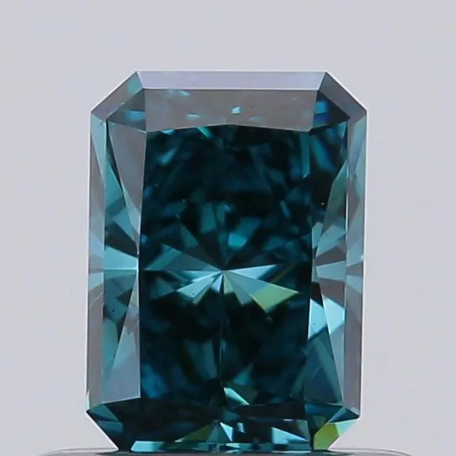 0.51ct RADIANT Fancy Deep Greenish Blue VS1 Coloured Lab diamond