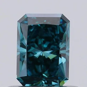 0.51ct RADIANT Fancy Deep Greenish Blue VS1 Coloured Lab diamond