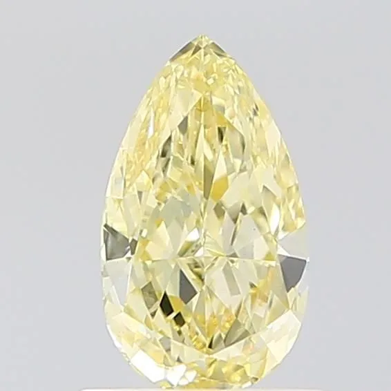 0.81ct PEAR Fancy Light Yellow VS1 Coloured Lab diamond
