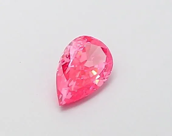 0.46ct PEAR Fancy Vivid Pink VS1 Coloured Lab diamond