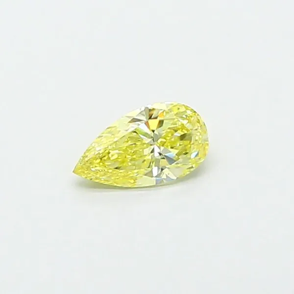 0.55ct PEAR Fancy Intense Yellow VS1 Coloured Lab diamond
