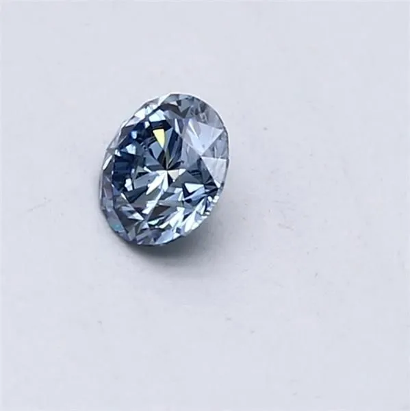 0.31ct ROUND Fancy Vivid Blue VS2 Coloured Lab diamond