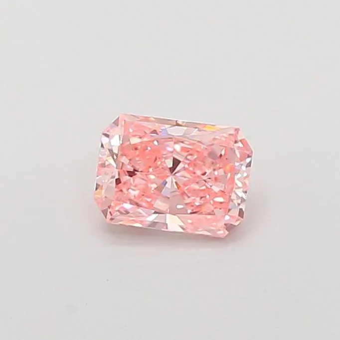 0.75ct RADIANT Fancy Vivid Pink VVS2 Coloured Lab diamond