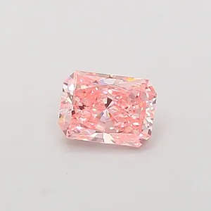 0.75ct RADIANT Fancy Vivid Pink VVS2 Coloured Lab diamond