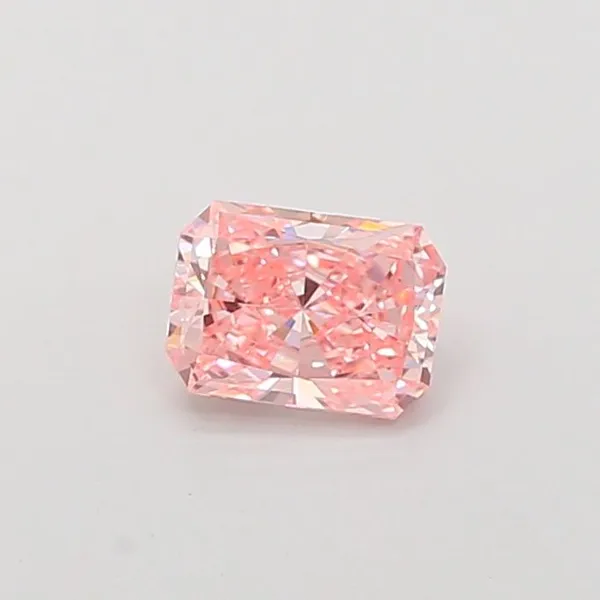 0.75ct RADIANT Fancy Vivid Pink VVS2 Coloured Lab diamond