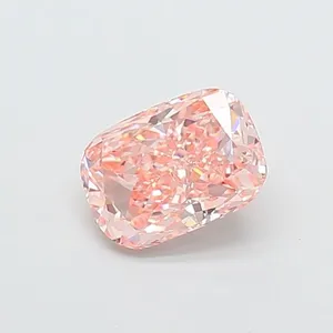 1ct CUSHION Fancy Vivid Pink VVS2 Coloured Lab diamond