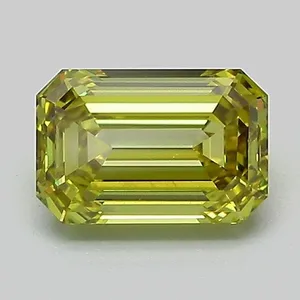 1.07ct EMERALD Fancy Intense Green Yellow VVS2 Coloured Lab diamond