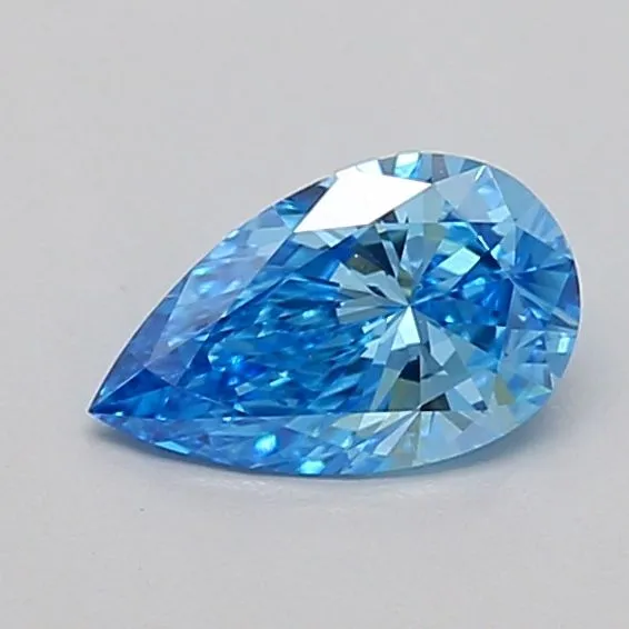 0.52ct PEAR Fancy Vivid Blue VS1 Coloured Lab diamond