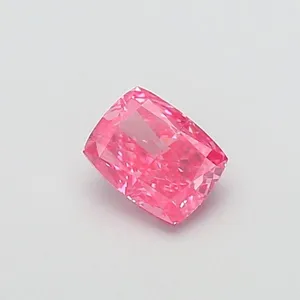 1.03ct CUSHION Fancy Vivid Pink VS1 Coloured Lab diamond