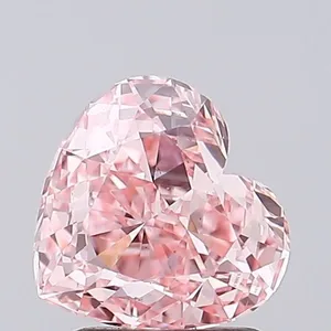 1.02ct HEART Fancy Vivid Pink VS1 Coloured Lab diamond