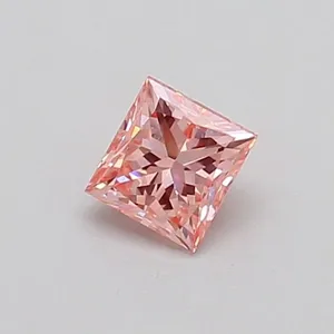 0.33ct PRINCESS Fancy Intense Pink VS1 Coloured Lab diamond