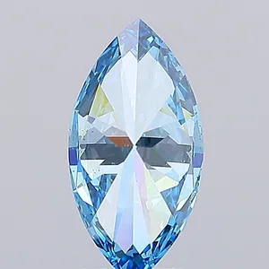 2.05ct MARQUISE Fancy Vivid Blue VS1 Coloured Lab diamond
