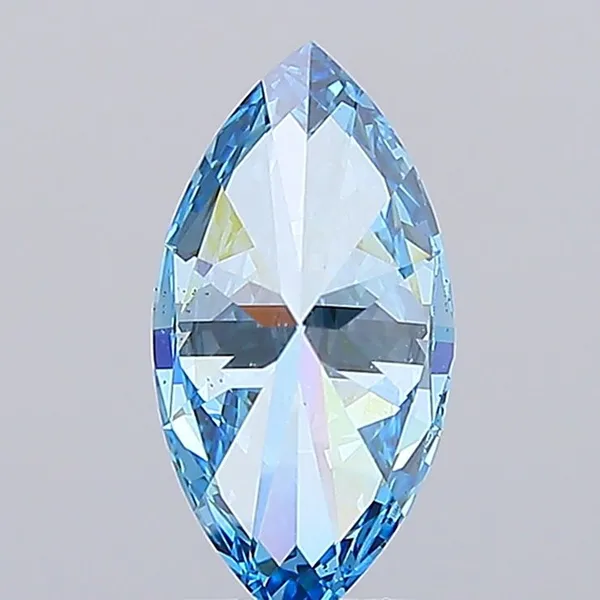 2.05ct MARQUISE Fancy Vivid Blue VS1 Coloured Lab diamond