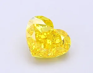 1.27ct HEART Fancy Vivid Yellow VS1 Coloured Lab diamond