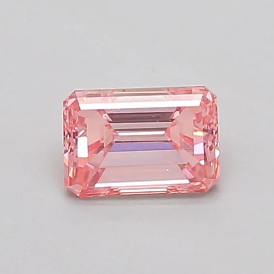 0.5ct EMERALD Fancy Vivid Pink VS1 Coloured Lab diamond