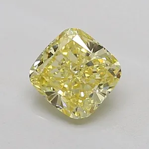 0.96ct CUSHION Fancy Intense Yellow VS2 Coloured Lab diamond