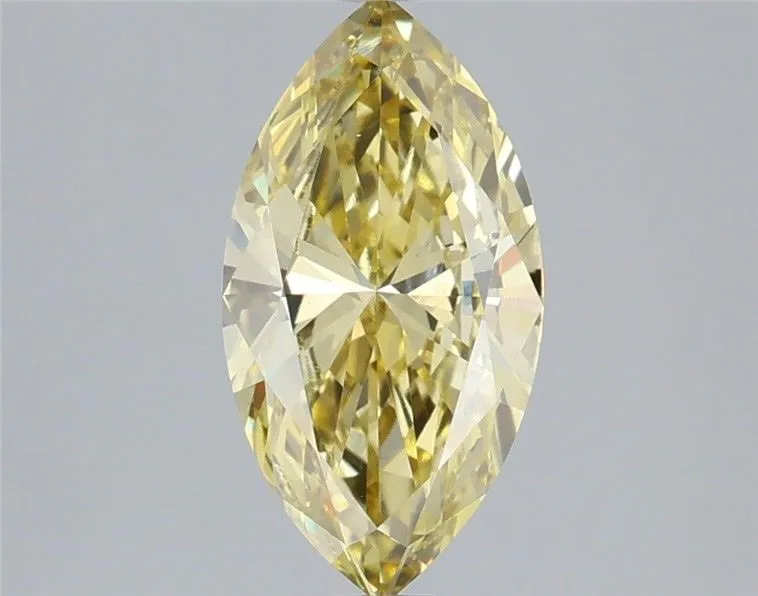 1.41ct MARQUISE Fancy Intense Yellow VVS2 Coloured Lab diamond