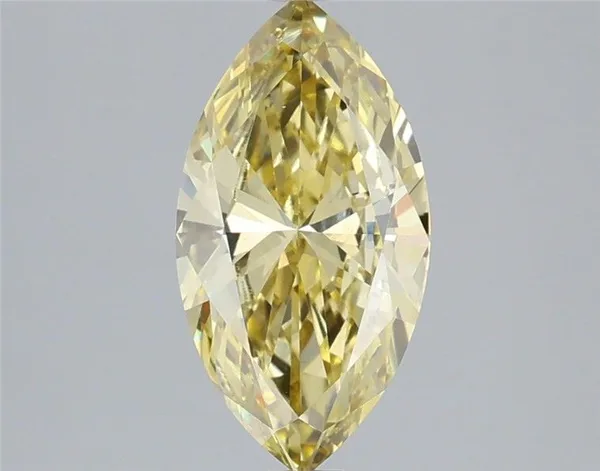 1.41ct MARQUISE Fancy Intense Yellow VVS2 Coloured Lab diamond