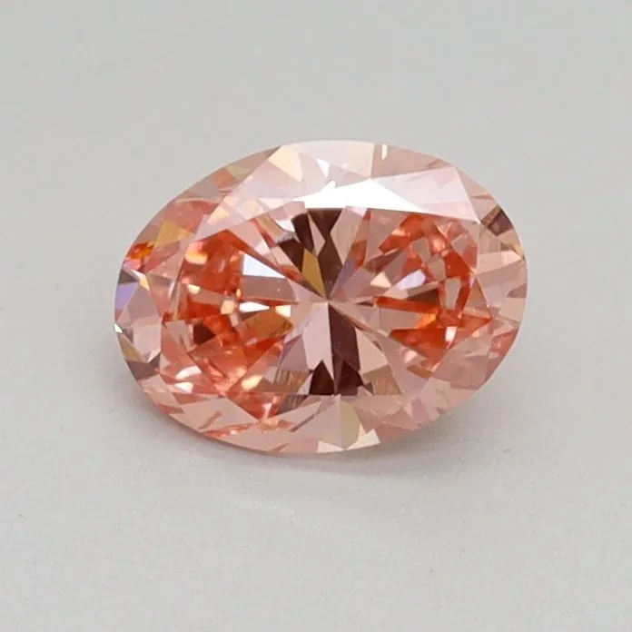0.52ct OVAL Fancy Intense Pink VS1 Coloured Lab diamond