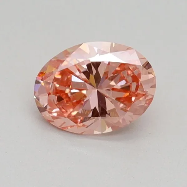 0.52ct OVAL Fancy Intense Pink VS1 Coloured Lab diamond