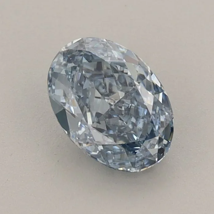 0.85ct OVAL Fancy Intense Blue VS1 Coloured Lab diamond