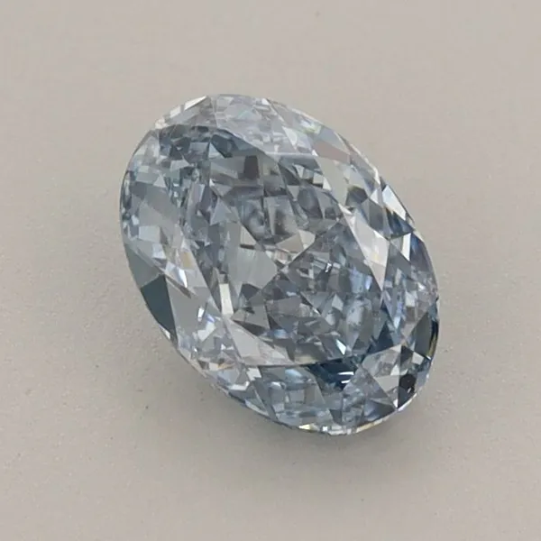 0.85ct OVAL Fancy Intense Blue VS1 Coloured Lab diamond