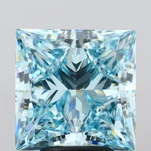 4.73ct PRINCESS Fancy Vivid Blue VS1 Coloured Lab diamond