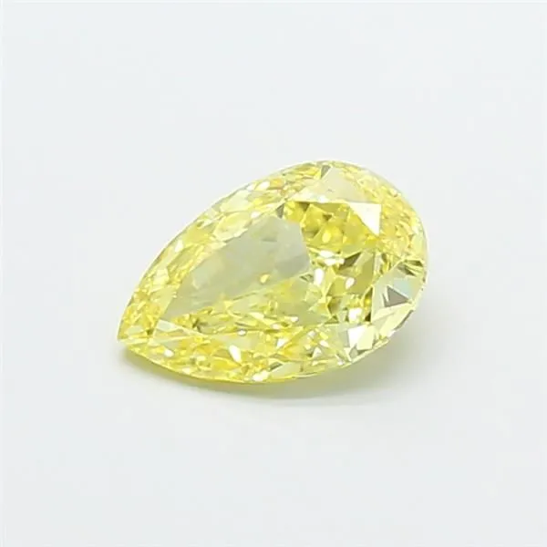 0.48ct PEAR Fancy Intense Yellow VS2 Coloured Lab diamond