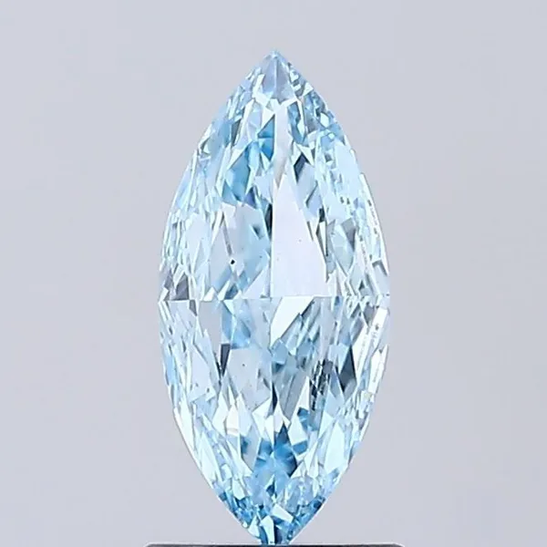 1ct MARQUISE Fancy Vivid Blue VS1 Coloured Lab diamond