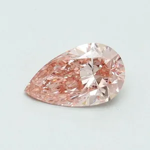 0.49ct PEAR Fancy Intense Pink SI1 Coloured Lab diamond
