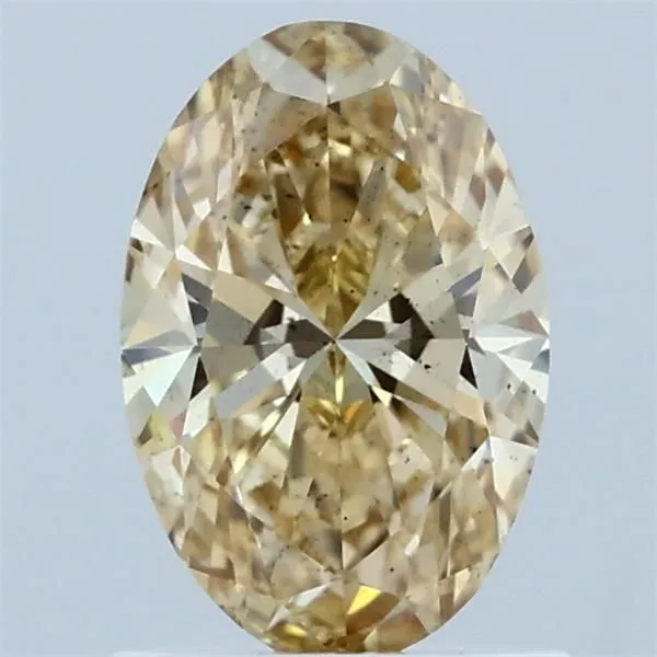1.03ct OVAL Fancy Intense Yellow SI1 Coloured Lab diamond