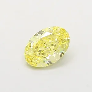 1.02ct OVAL Fancy Intense Yellow VVS2 Coloured Lab diamond