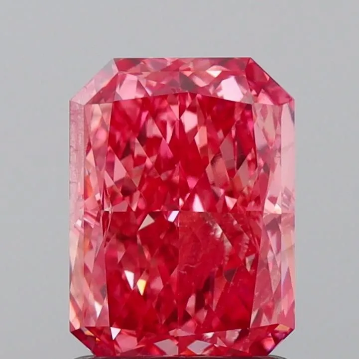 1.37ct RADIANT Fancy Vivid Pink SI1 Coloured Lab diamond
