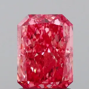 1.37ct RADIANT Fancy Vivid Pink SI1 Coloured Lab diamond