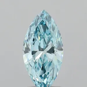 1.7ct MARQUISE Fancy Vivid Blue VVS2 Coloured Lab diamond