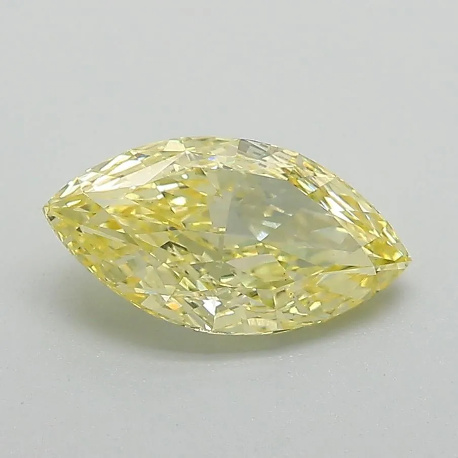 1.08ct MARQUISE Fancy Intense Yellow VS1 Coloured Lab diamond