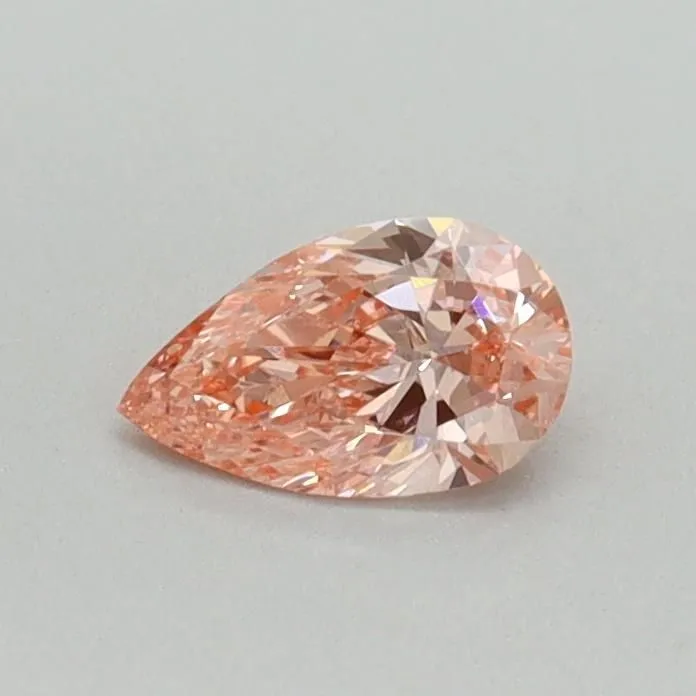 0.30ct PEAR Fancy Vivid Pink VS2 Coloured Lab diamond