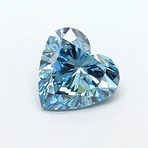 1.5ct HEART Fancy Vivid Blue VS1 Coloured Lab diamond