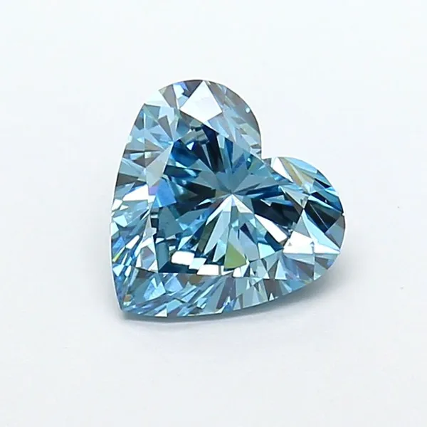 1.5ct HEART Fancy Vivid Blue VS1 Coloured Lab diamond