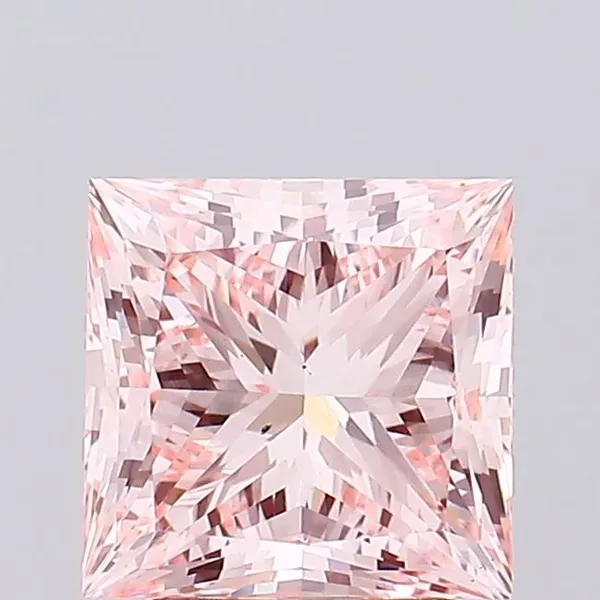 2.5ct PRINCESS Fancy Intense Pink VS2 Coloured Lab diamond