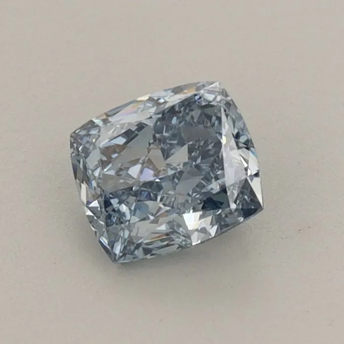 0.61ct CUSHION Fancy Vivid Blue VS1 Coloured Lab diamond