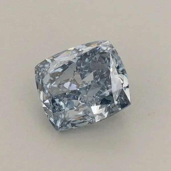 0.61ct CUSHION Fancy Vivid Blue VS1 Coloured Lab diamond