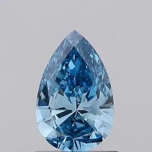 0.73ct PEAR Fancy Vivid Blue VVS2 Coloured Lab diamond