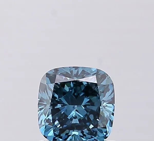 1.01ct CUSHION Fancy Vivid Blue SI1 Coloured Lab diamond