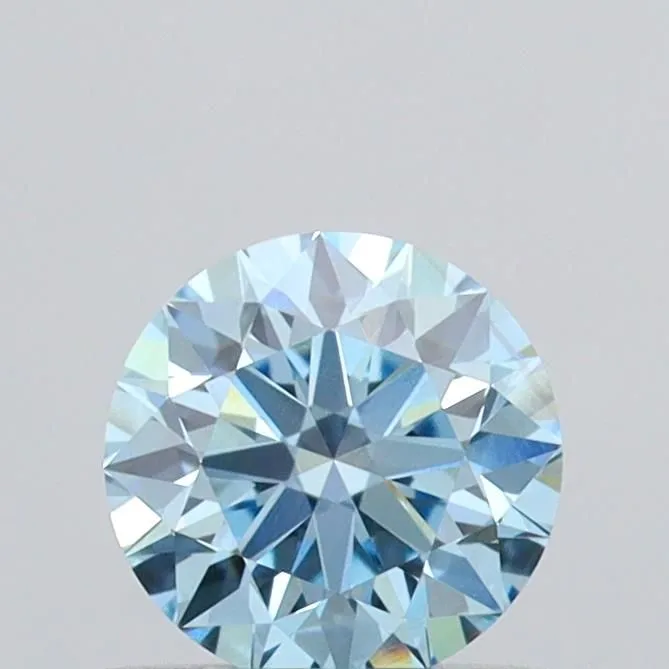 0.54ct ROUND Fancy Vivid Blue VS1 Coloured Lab diamond