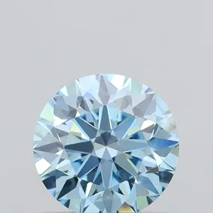 0.54ct ROUND Fancy Vivid Blue VS1 Coloured Lab diamond