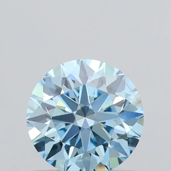 0.54ct ROUND Fancy Vivid Blue VS1 Coloured Lab diamond