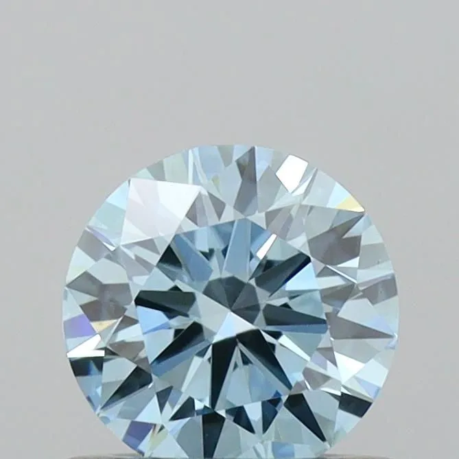0.52ct ROUND Fancy Vivid Blue VVS2 Coloured Lab diamond
