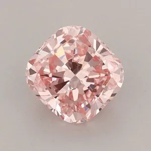 0.86ct CUSHION Fancy Vivid Pink VS2 Coloured Lab diamond